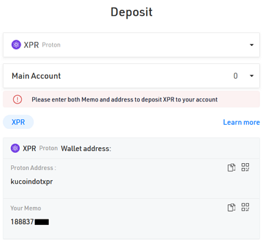 How to transfer Proton XPR to and from KuCoin