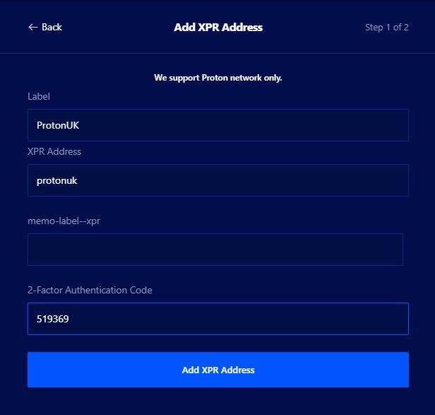 How to transfer Proton XPR to and from Liquid