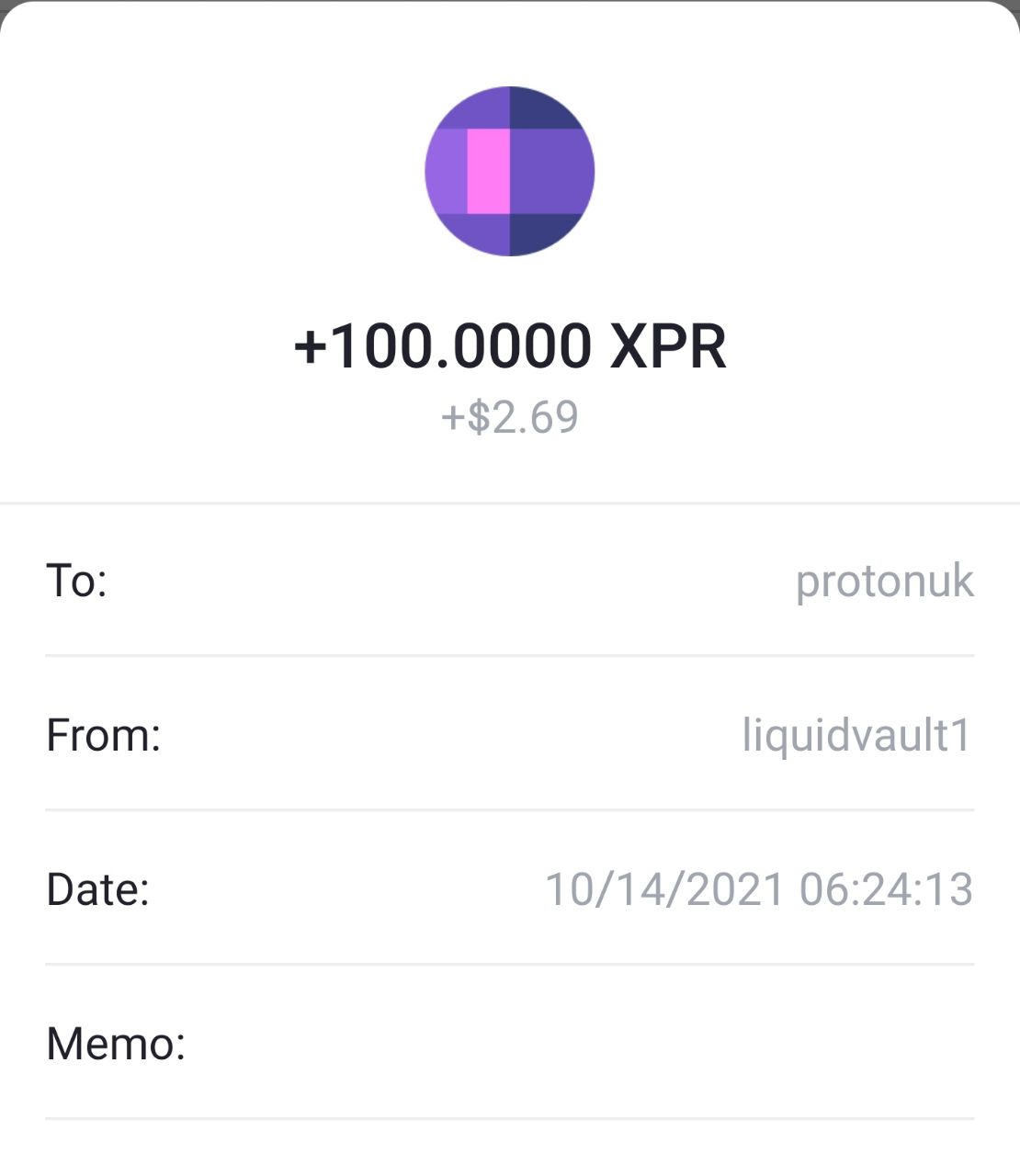 How to transfer Proton XPR to and from Liquid