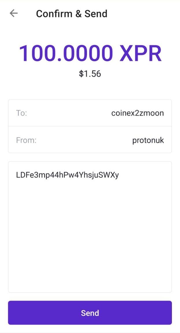 How to transfer Proton XPR to and from CoinEx